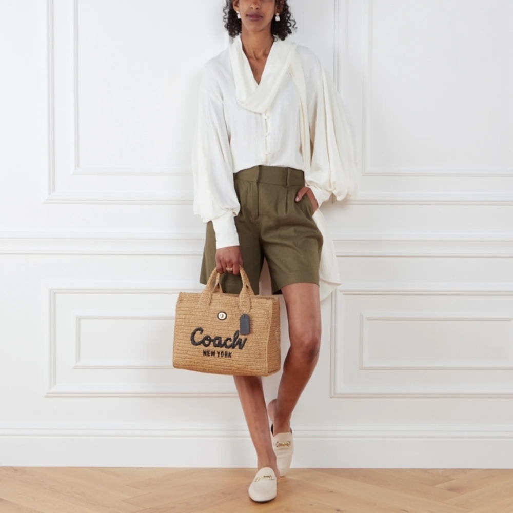 Coach Straw Cargo Tote